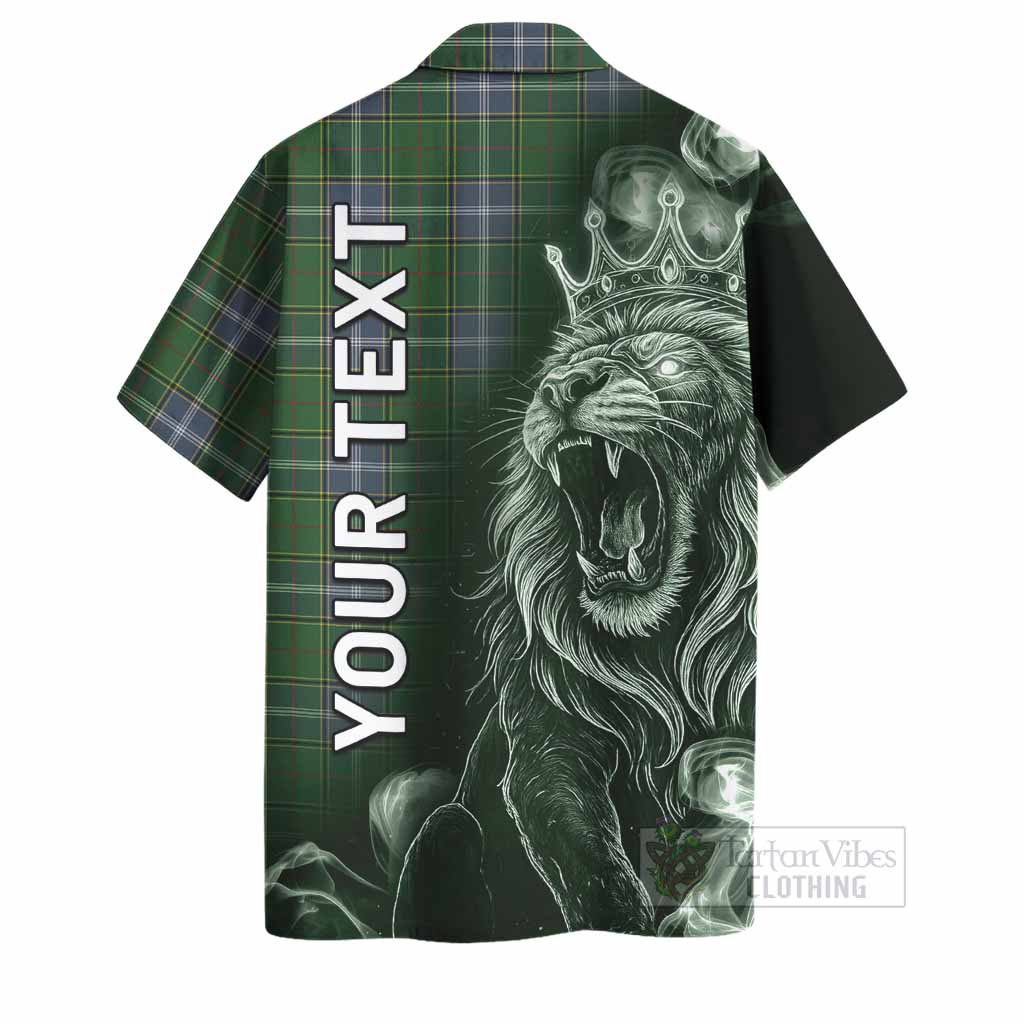 Pringle Tartan Hawaiian Shirt Roaring Lion Heritage