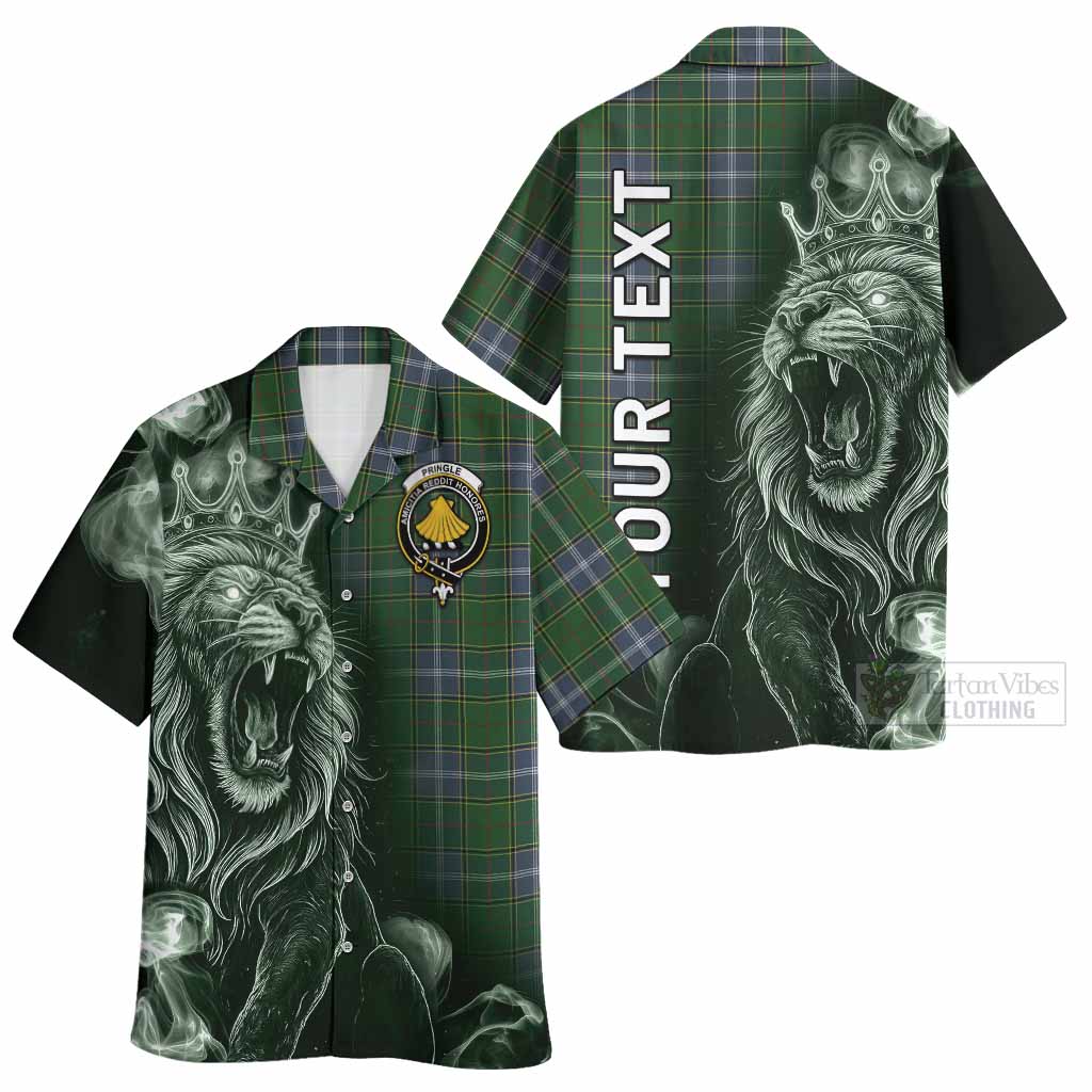 Pringle Tartan Hawaiian Shirt Roaring Lion Heritage