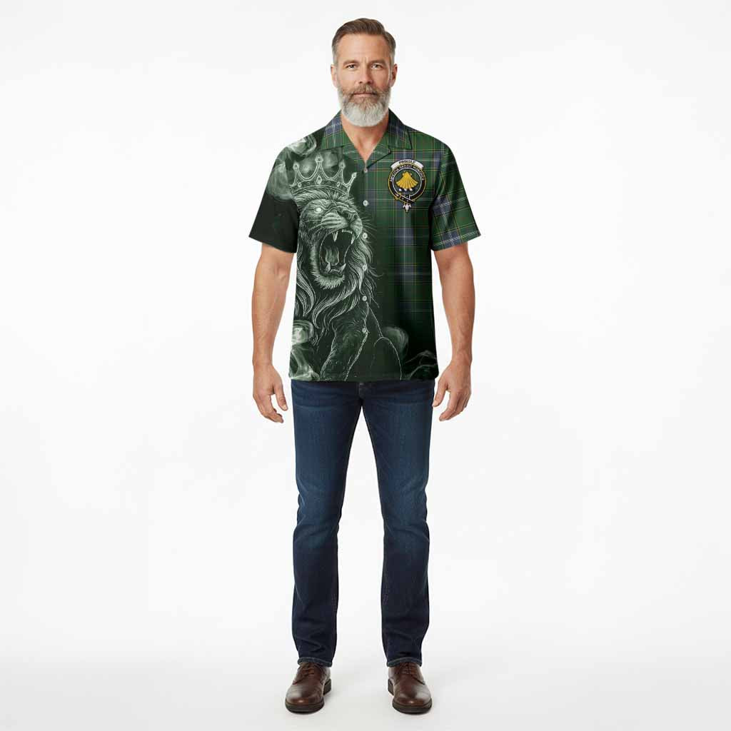 Pringle Tartan Hawaiian Shirt Roaring Lion Heritage