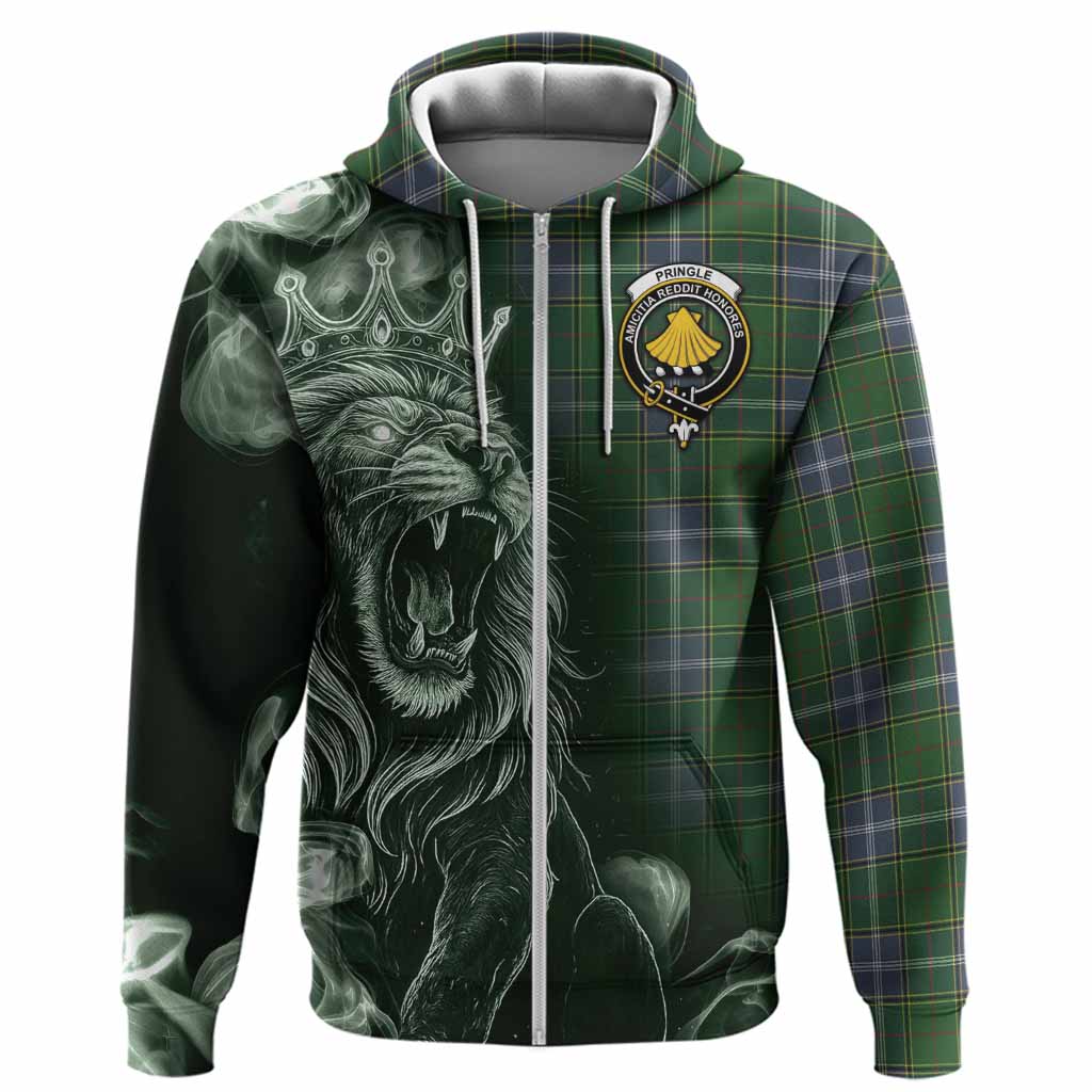 Pringle Tartan Hoodie Roaring Lion Heritage