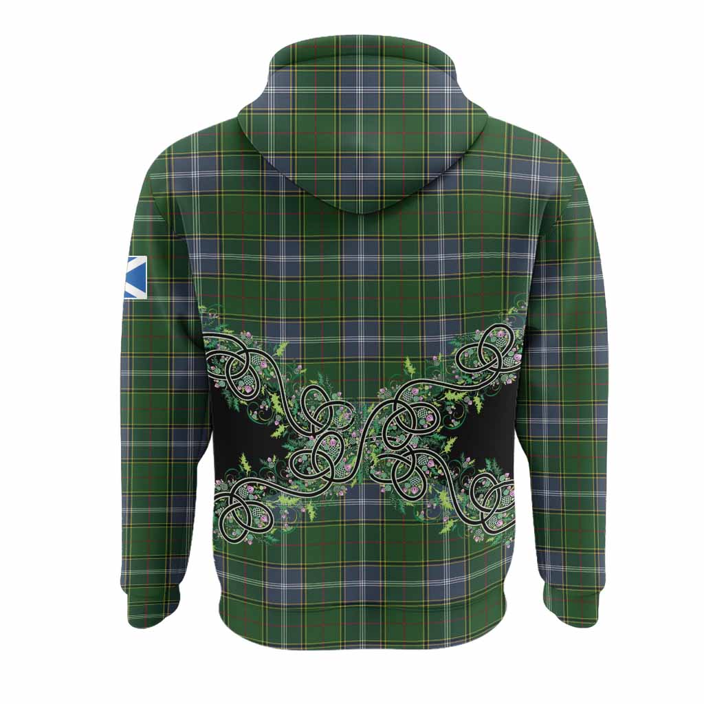 Pringle Tartan Hoodie Thistle Scottish Spirit