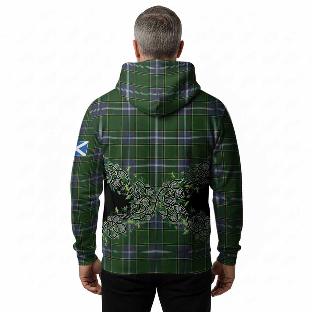 Pringle Tartan Hoodie Thistle Scottish Spirit
