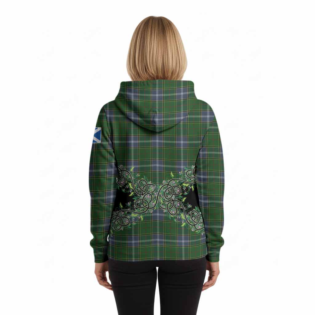 Pringle Tartan Hoodie Thistle Scottish Spirit
