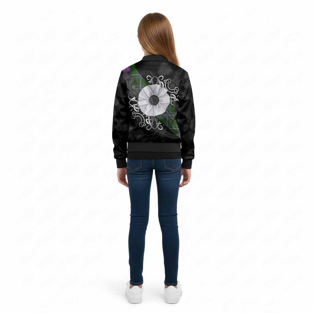 Pringle Tartan Kid Bomber Jacket Jacobite White Rose - Tartan Vibes Clothing