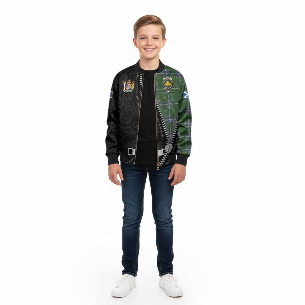 Pringle Tartan Kid Bomber Jacket New Zealand Pattern Unique Zipper Stylized