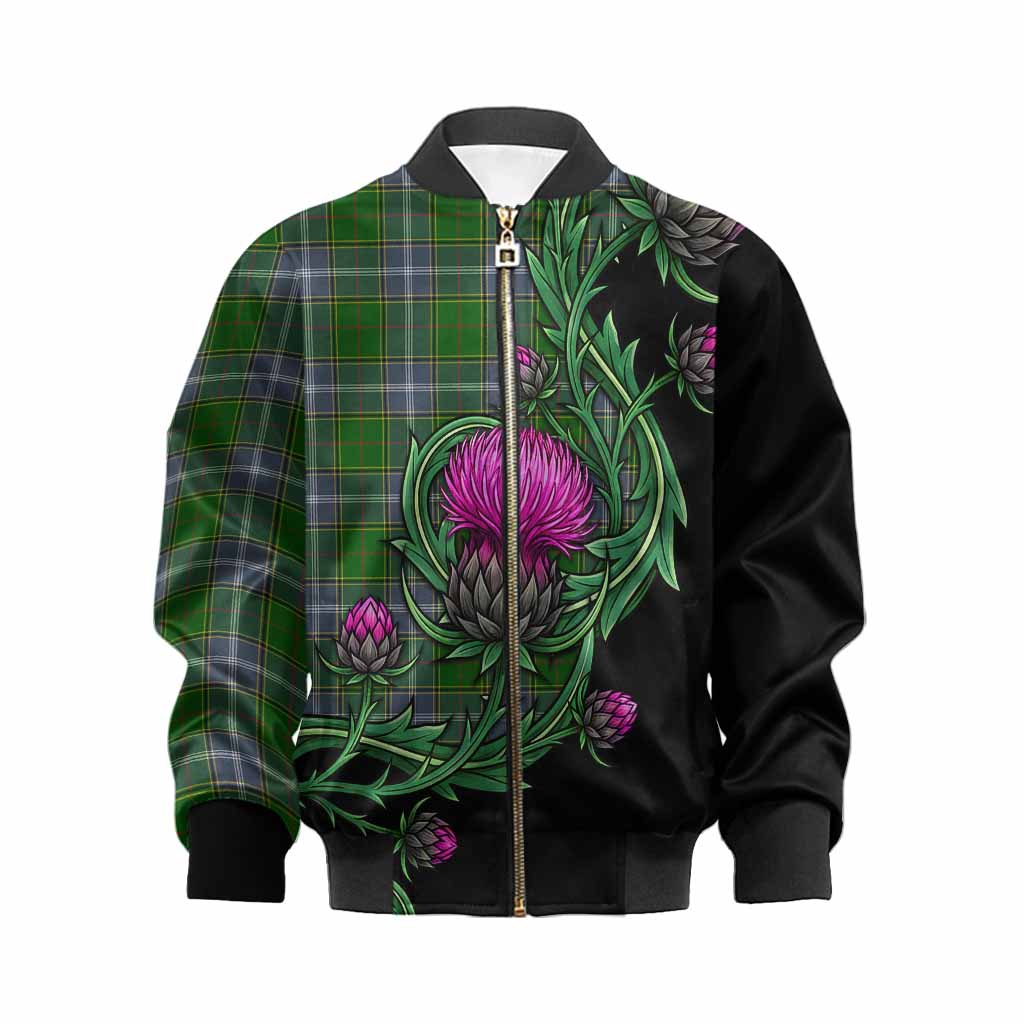 Pringle Tartan Kid Bomber Jacket Resilient Scottish Thistle Kid XS - Tartan Vibes Clothing