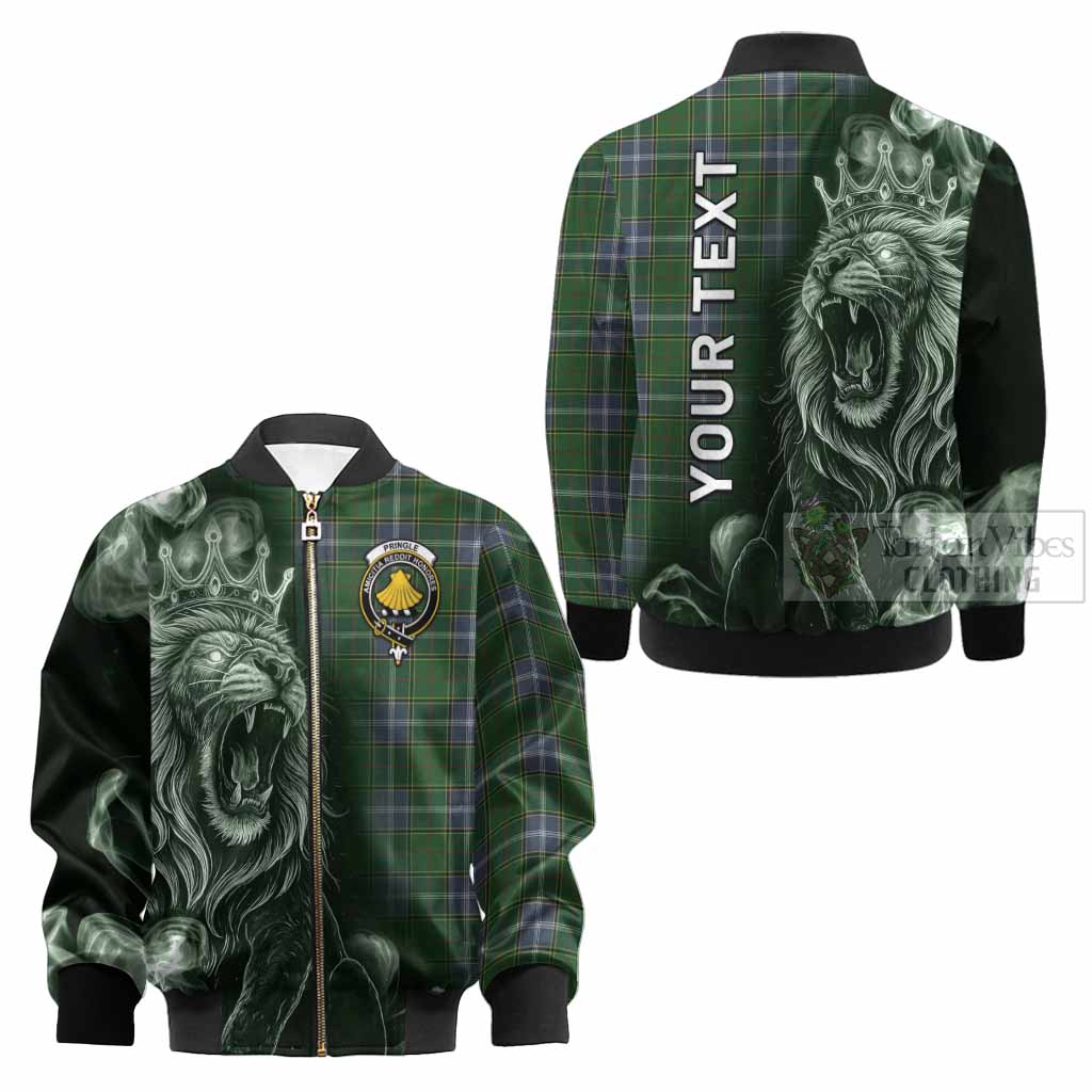 Pringle Tartan Kid Bomber Jacket Roaring Lion Heritage