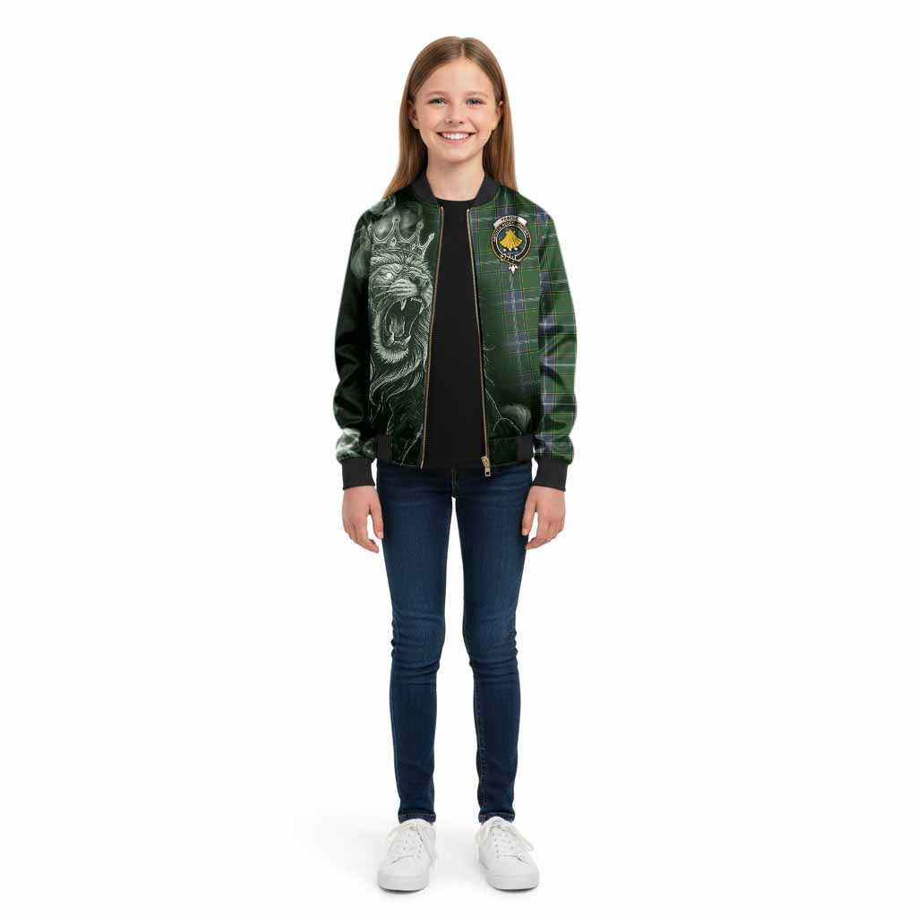 Pringle Tartan Kid Bomber Jacket Roaring Lion Heritage
