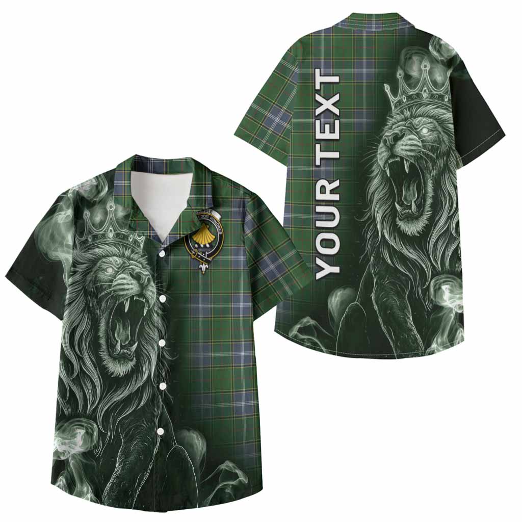 Pringle Tartan Kid Hawaiian Shirt Roaring Lion Heritage