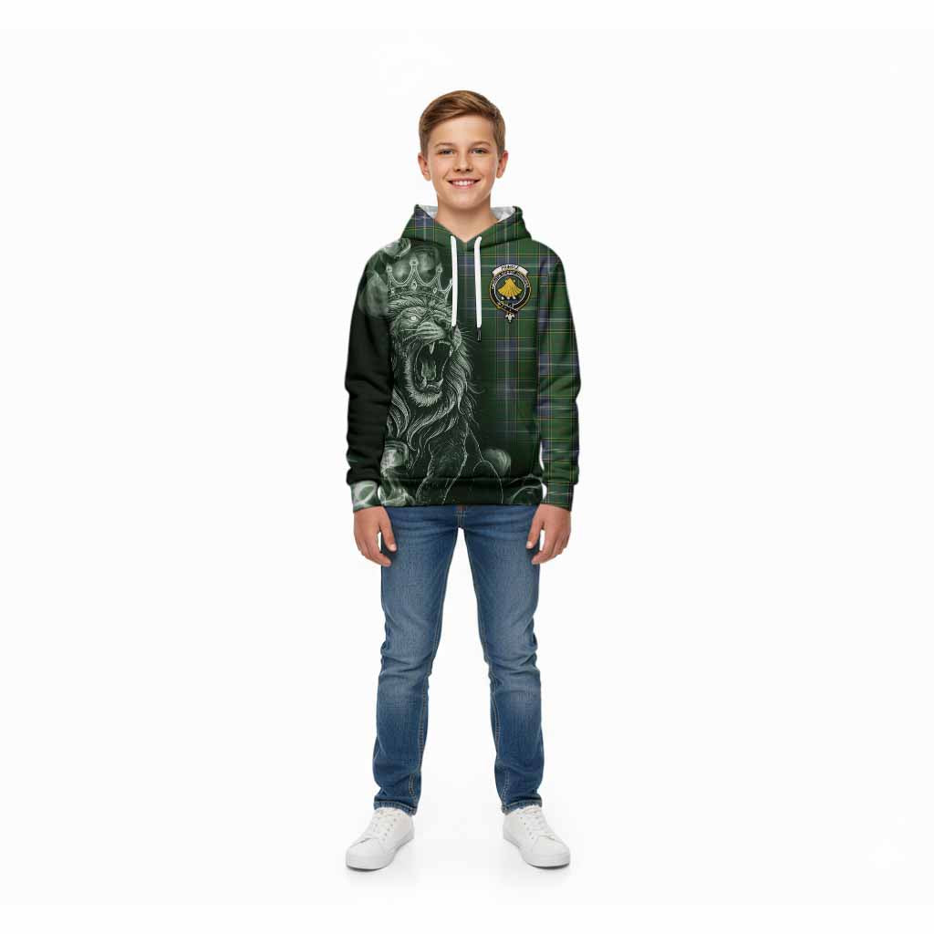 Pringle Tartan Kid Hoodie Roaring Lion Heritage