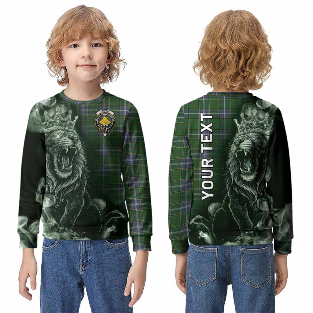 Pringle Tartan Kid Knitted Sweatshirt Roaring Lion Heritage
