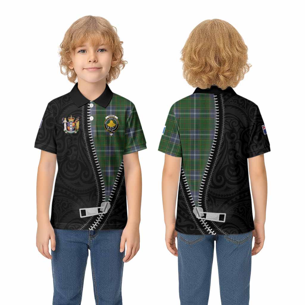 Pringle Tartan Kid Polo Shirt New Zealand Pattern Unique Zipper Stylized