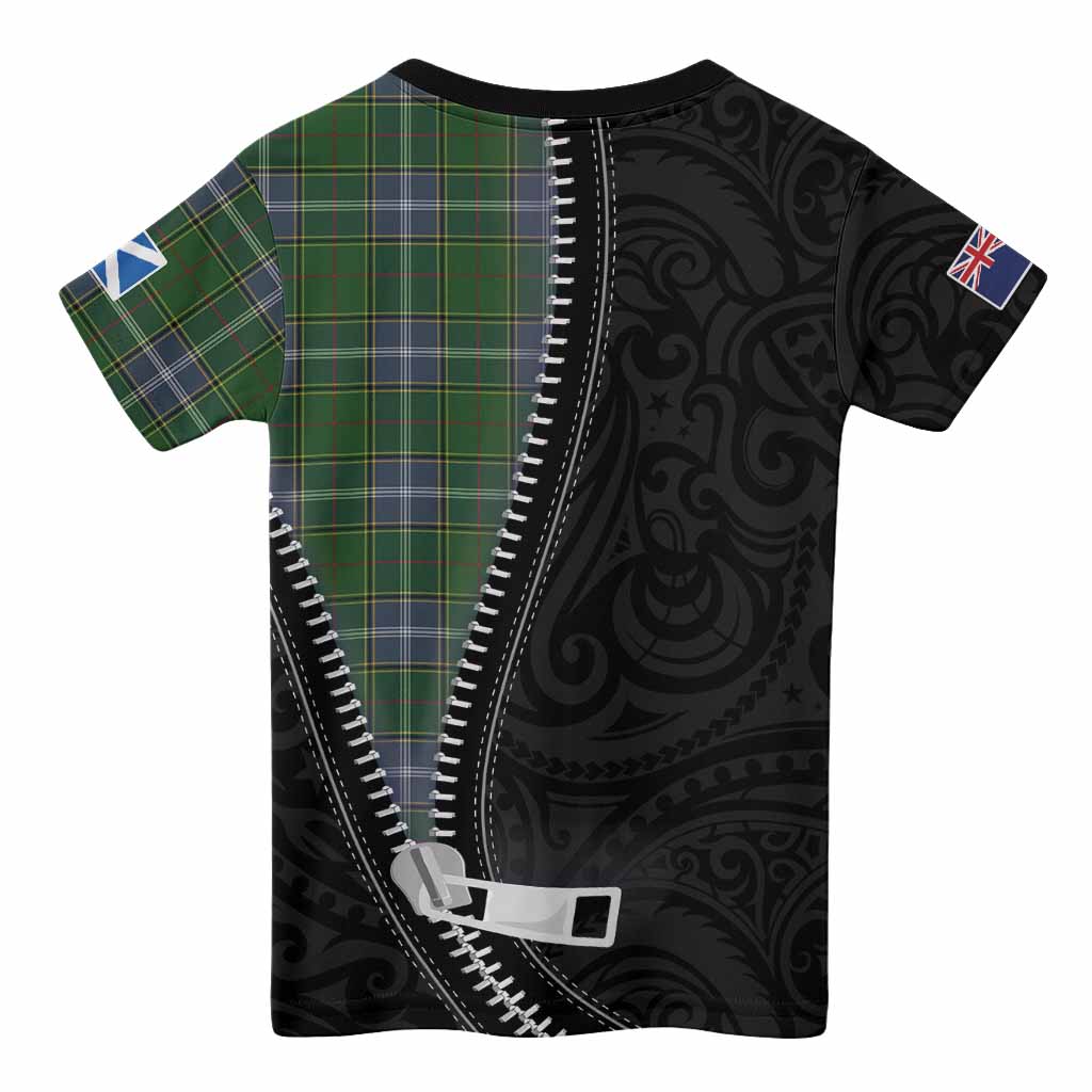 Pringle Tartan Kid T-shirt New Zealand Pattern Unique Zipper Stylized