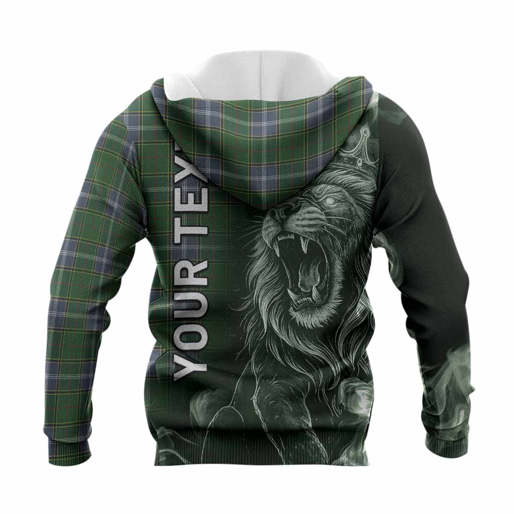 Pringle Tartan Knitted Hoodie Roaring Lion Heritage