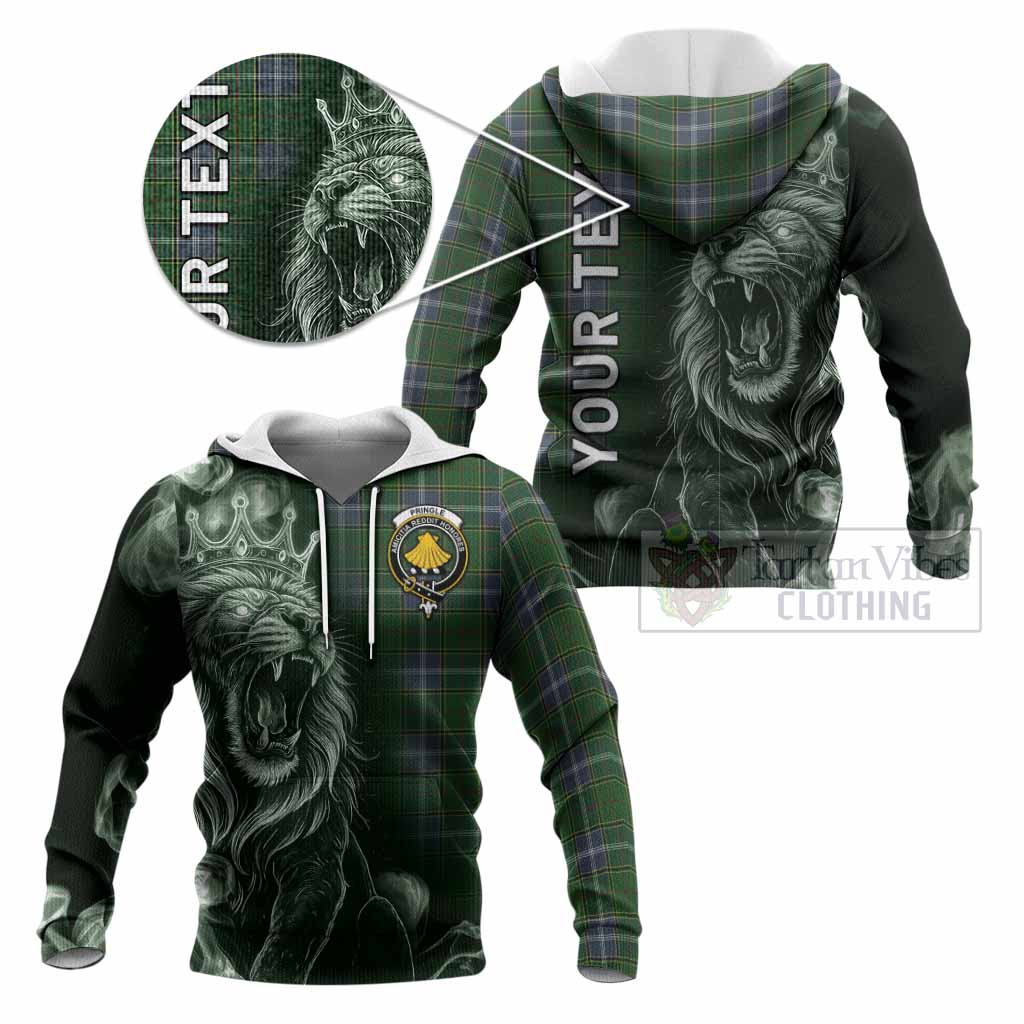 Pringle Tartan Knitted Hoodie Roaring Lion Heritage
