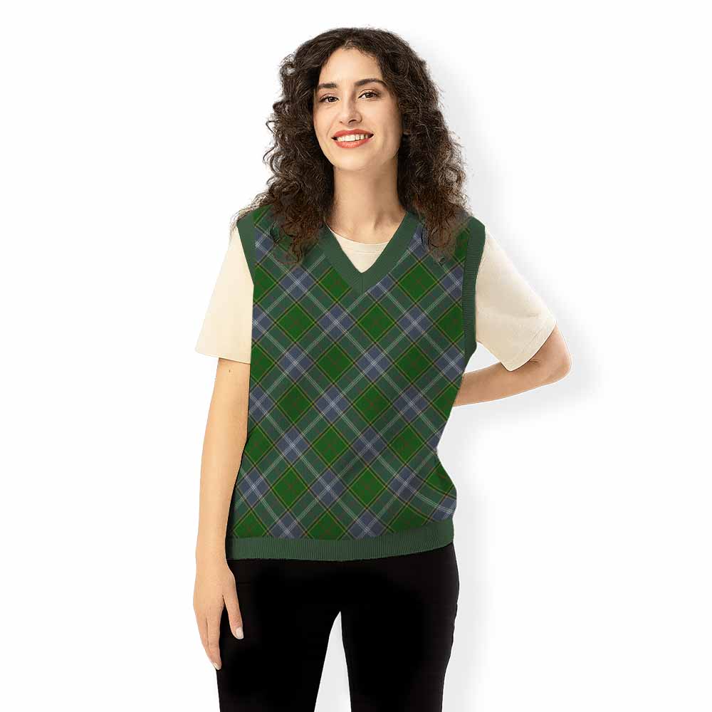 Pringle Tartan  Knitted V-Neck Vest Cross Style
