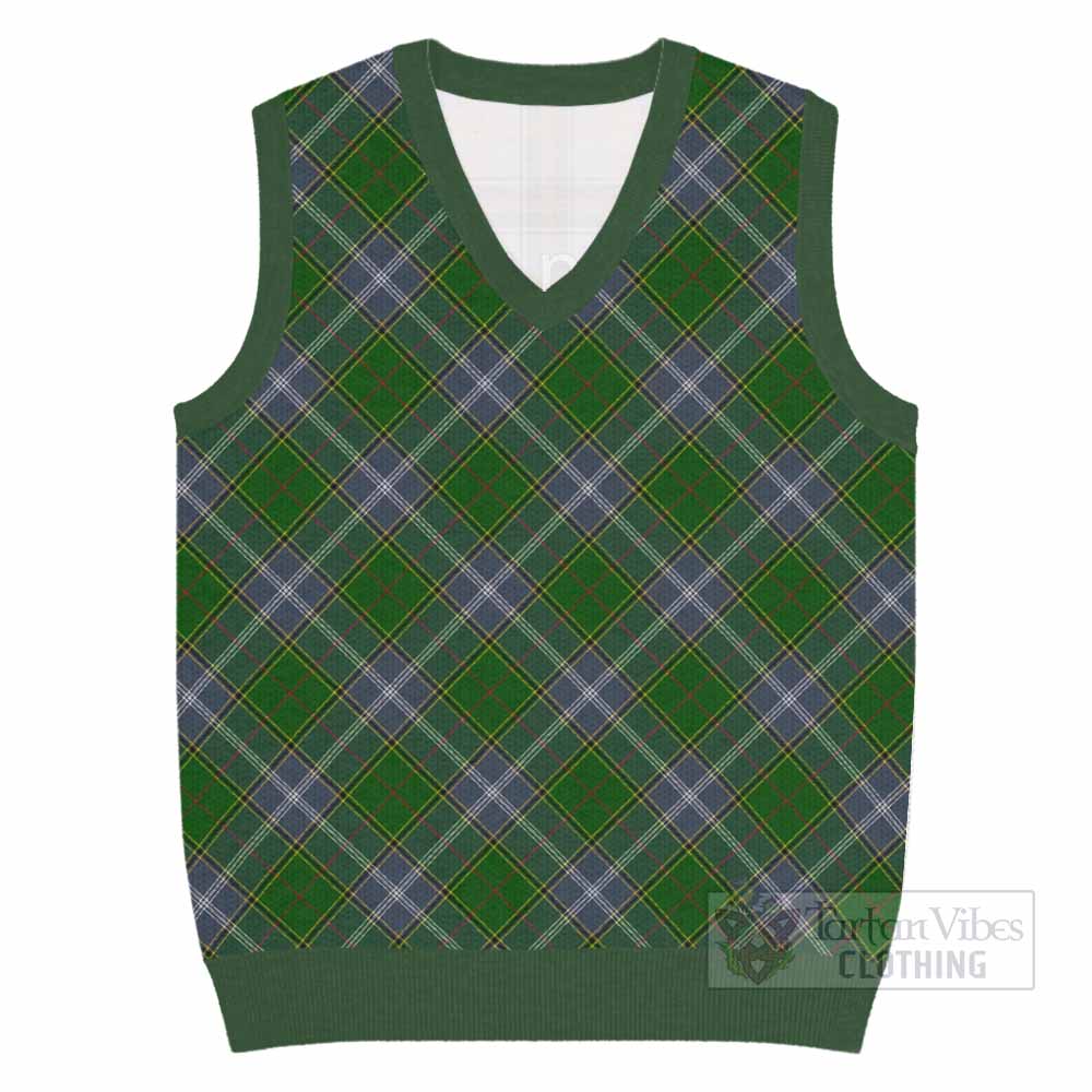 Pringle Tartan  Knitted V-Neck Vest Cross Style