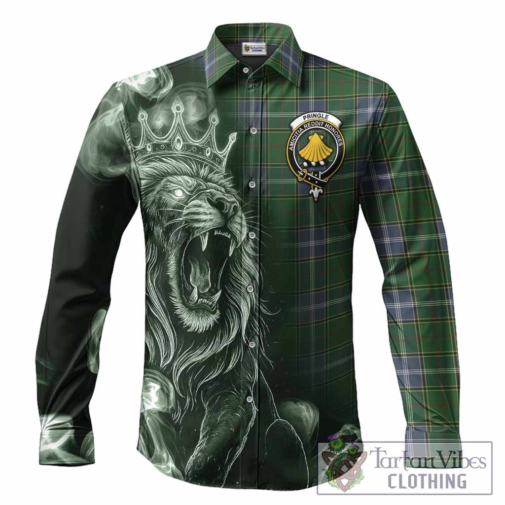 Pringle Tartan Long Sleeve Button Shirts Roaring Lion Heritage