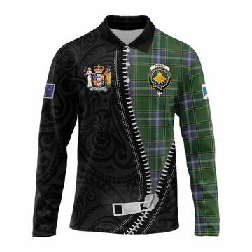 Pringle Tartan Long Sleeve Polo Shirt New Zealand Pattern Unique Zipper Stylized