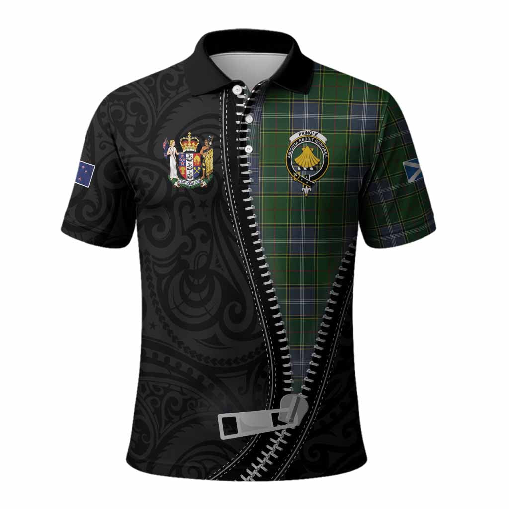 Pringle Tartan Polo Shirt New Zealand Pattern Unique Zipper Stylized