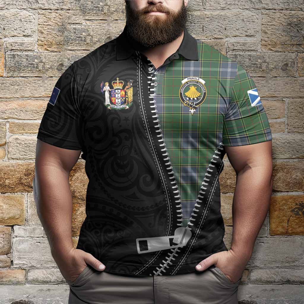 Pringle Tartan Polo Shirt New Zealand Pattern Unique Zipper Stylized