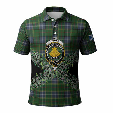 Pringle Tartan Polo Shirt Thistle Scottish Spirit