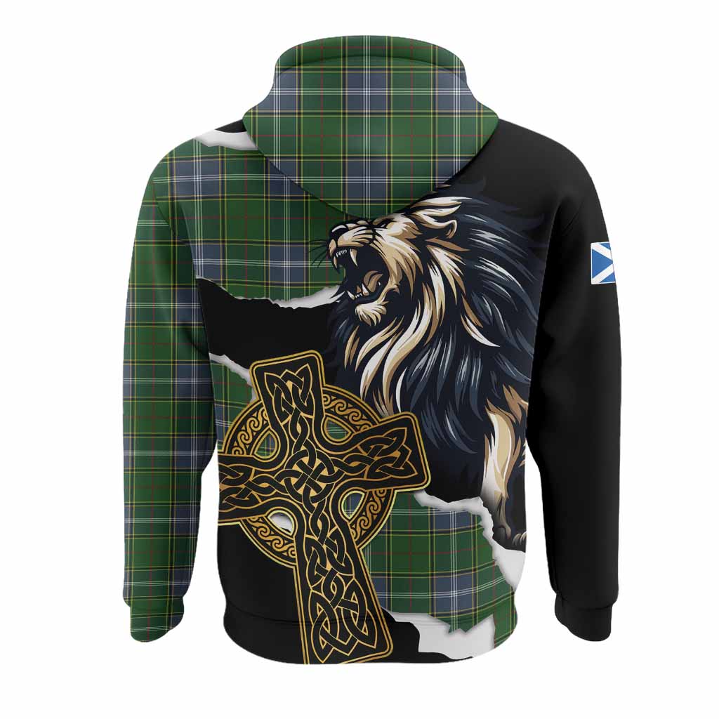Pringle Tartan Scottish Hoodie Lion Celtic Heritage
