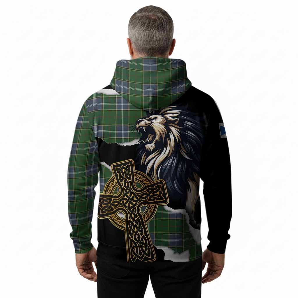 Pringle Tartan Scottish Hoodie Lion Celtic Heritage