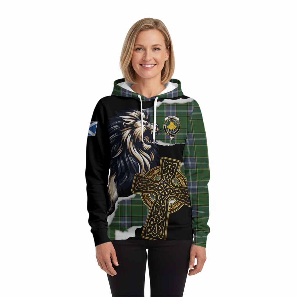 Pringle Tartan Scottish Hoodie Lion Celtic Heritage