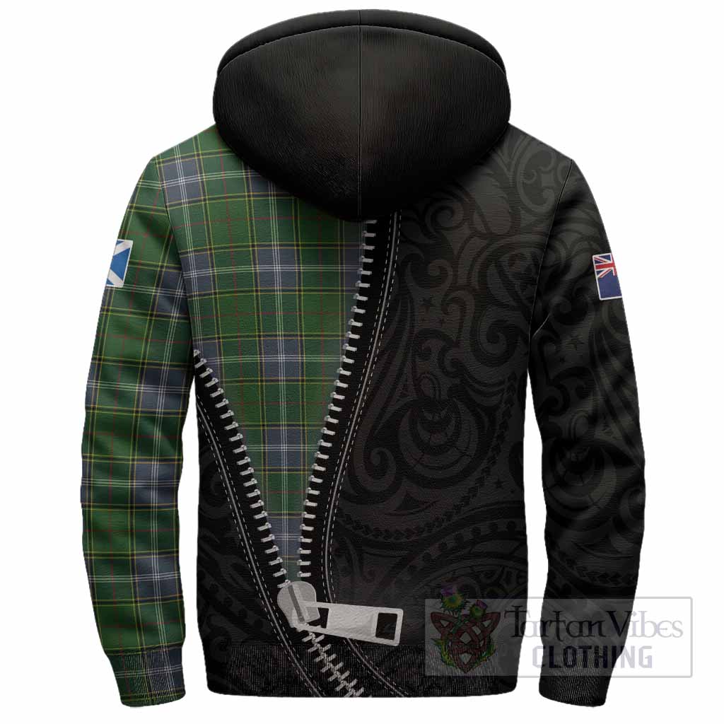 Pringle Tartan Sherpa Hoodie New Zealand Pattern Unique Zipper Stylized
