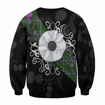 Pringle Tartan Sweatshirt Jacobite White Rose