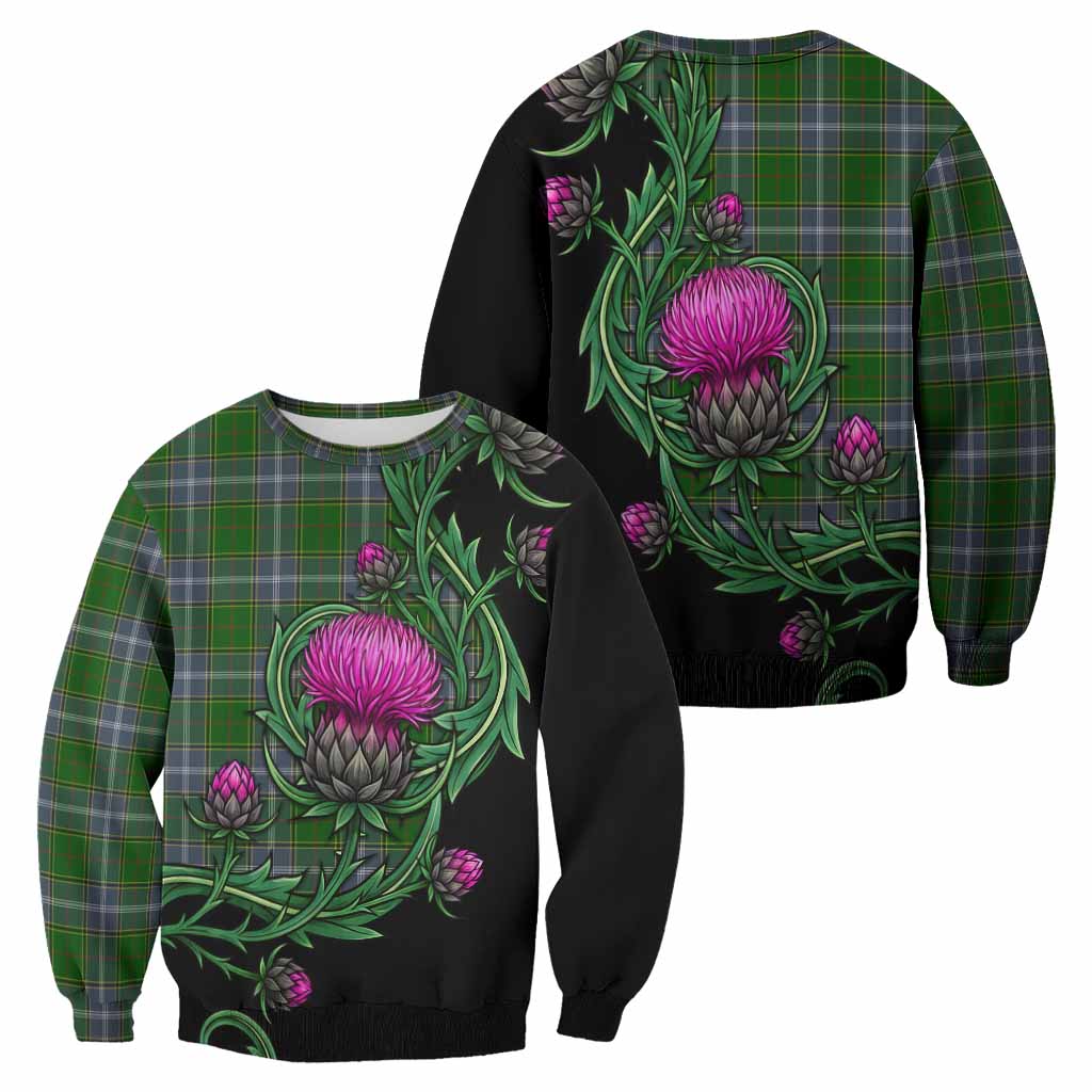 Pringle Tartan Sweatshirt Resilient Scottish Thistle - Tartan Vibes Clothing