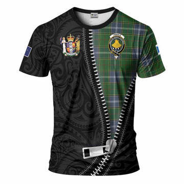 Pringle Tartan T-Shirt New Zealand Pattern Unique Zipper Stylized