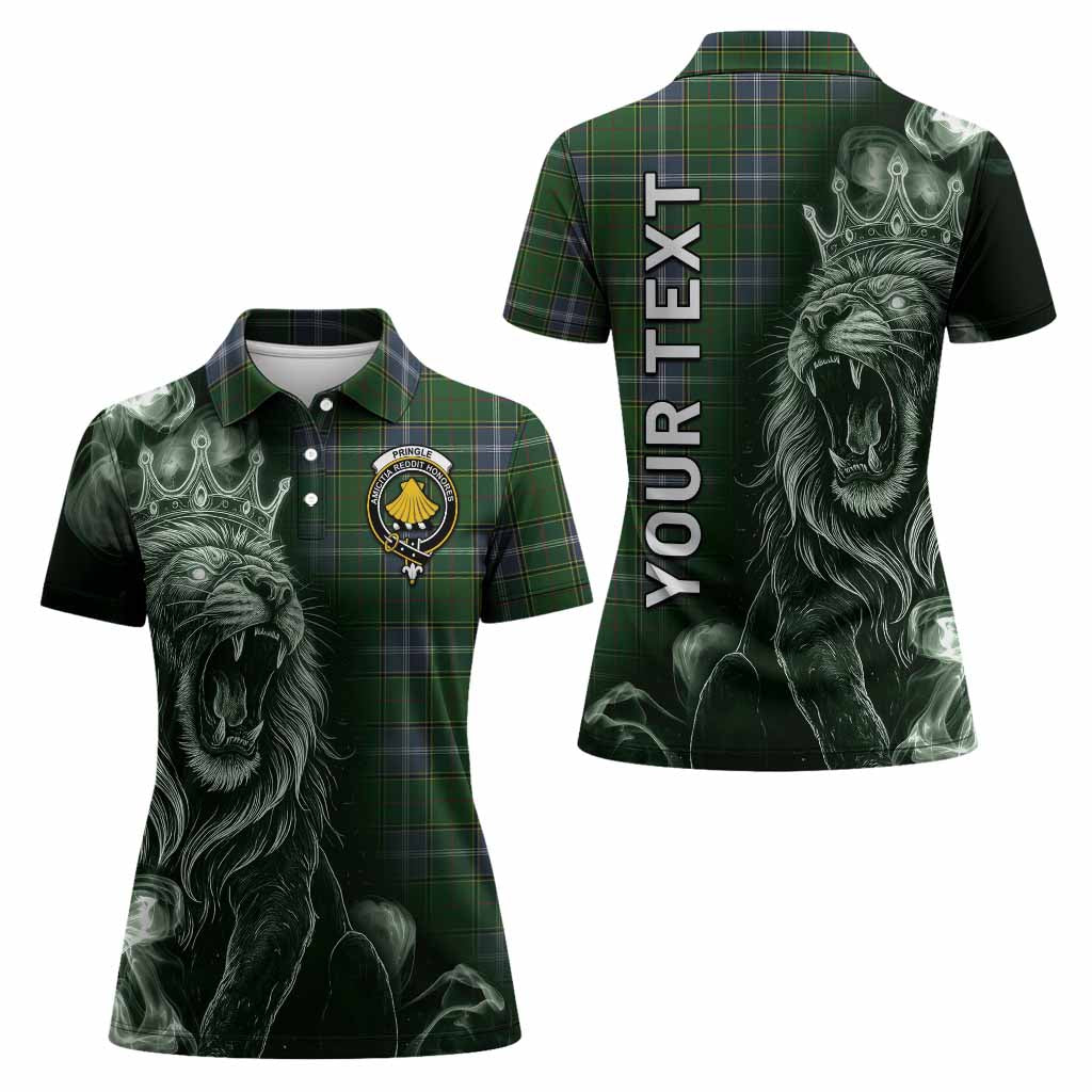 Pringle Tartan Women Polo Shirt Roaring Lion Heritage