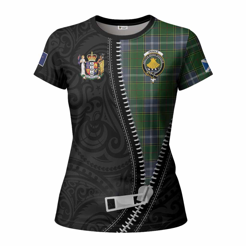 Pringle Tartan Women T shirt New Zealand Pattern Unique Zipper Stylized