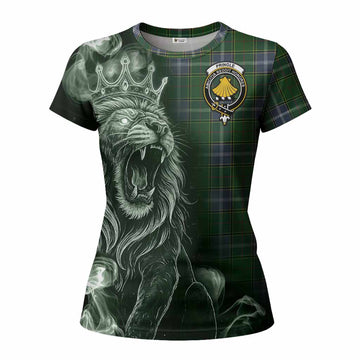 Pringle Tartan Women T shirt Roaring Lion Heritage