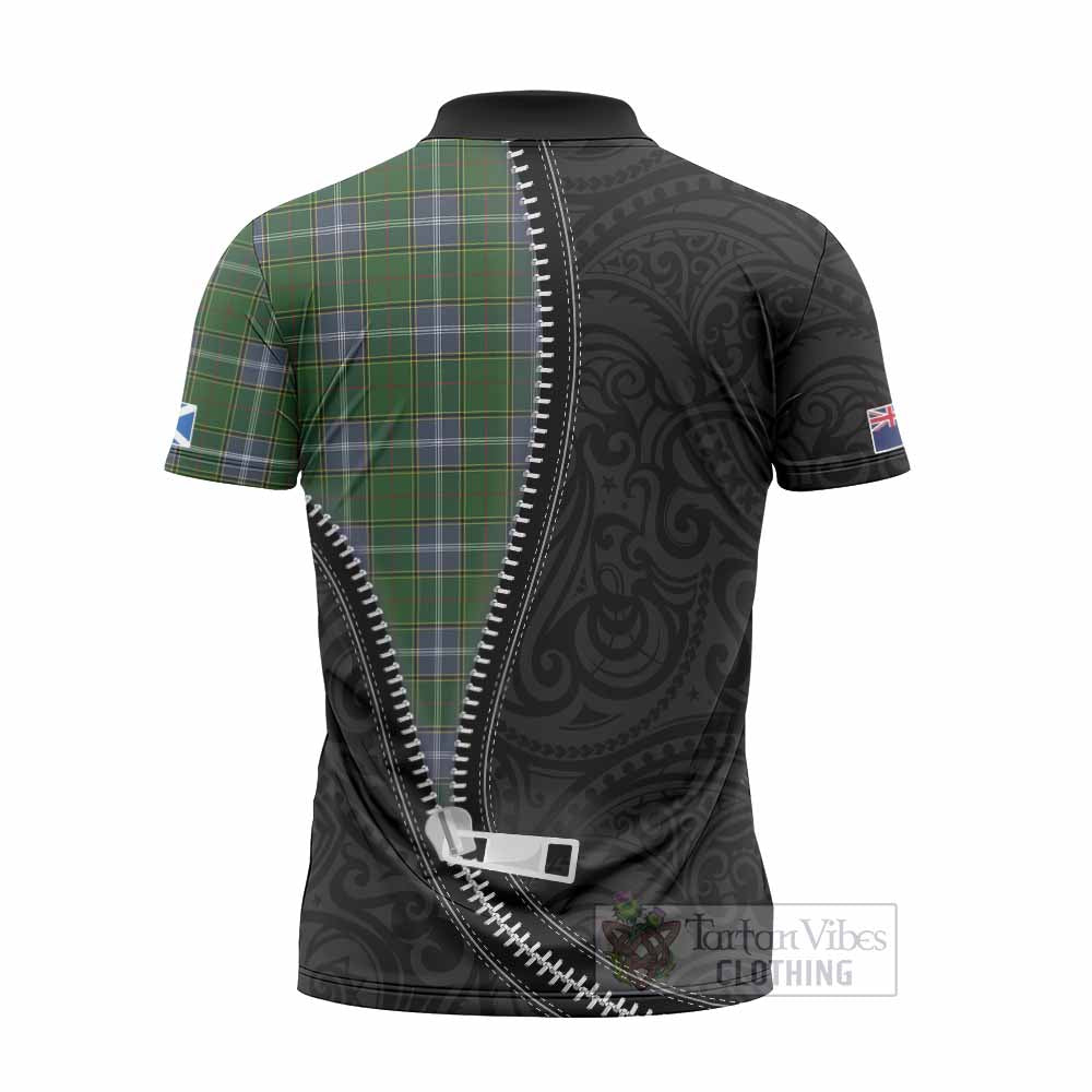 Pringle Tartan Zipper Polo Shirt New Zealand Pattern Unique Zipper Stylized