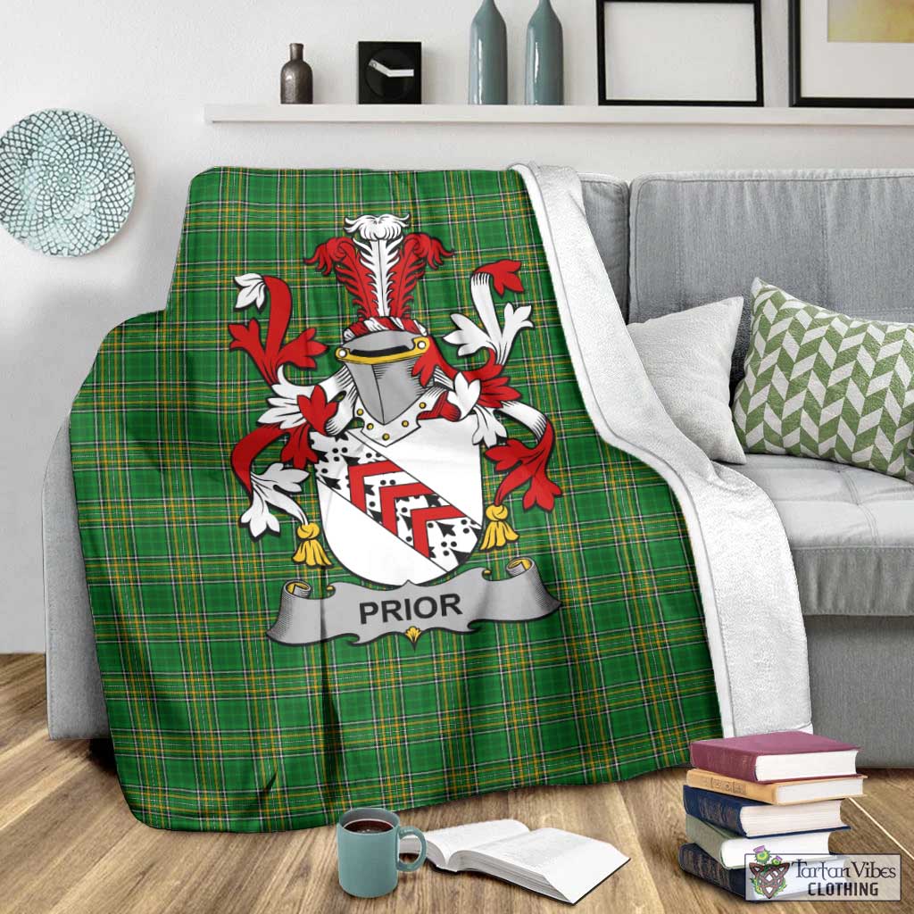 Prior Irish Clan Tartan Blanket with Coat of Arms - Tartan Vibes Clothing