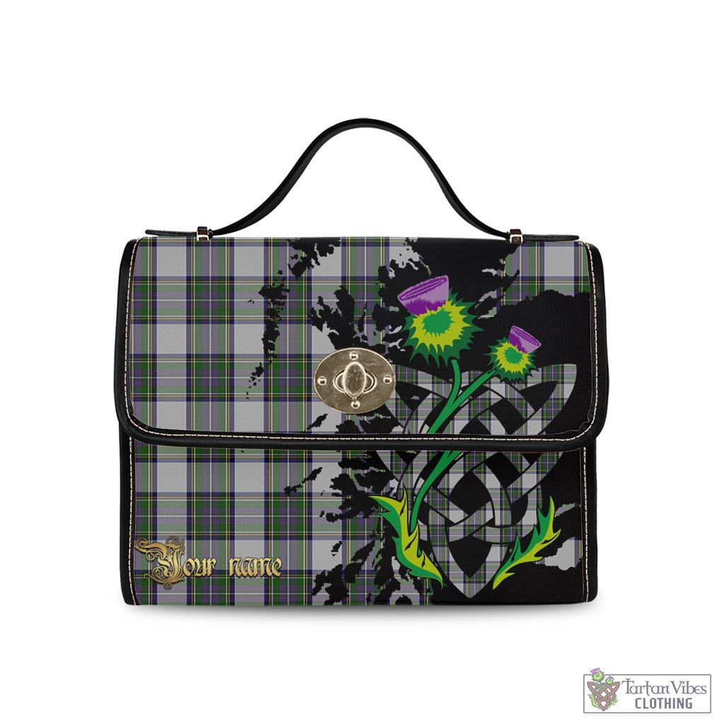 Tartan Vibes Clothing Pritchard Tartan Waterproof Canvas Bag with Scotland Map and Thistle Celtic Accents