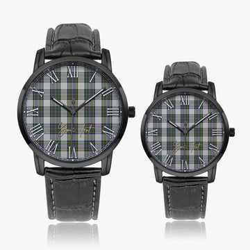 Pritchard Tartan Personalized Your Text Leather Trap Quartz Watch