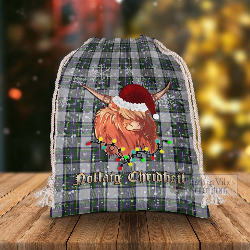 Pritchard Tartan Christmas Santa's Bag with Twinkle Highland Cattle - Tartan Vibes Clothing
