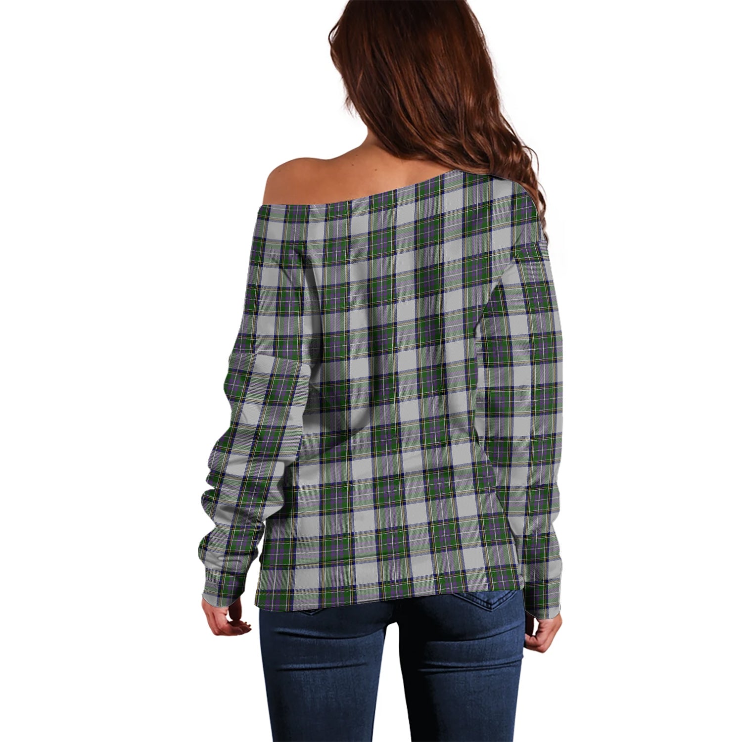 Pritchard Tartan Off Shoulder Women Sweater - Tartanvibesclothing