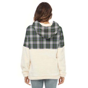 Pritchard Tartan Half Style Women's Borg Fleece Hoodie with Half Zip