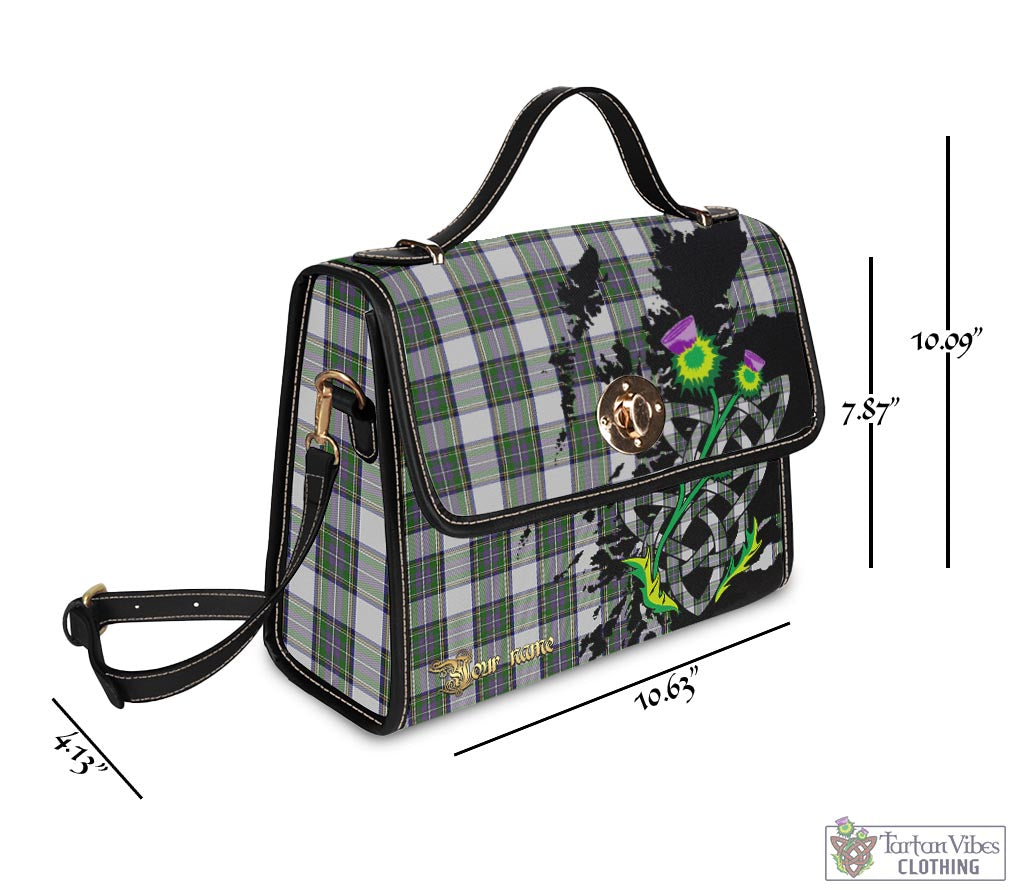 Tartan Vibes Clothing Pritchard Tartan Waterproof Canvas Bag with Scotland Map and Thistle Celtic Accents