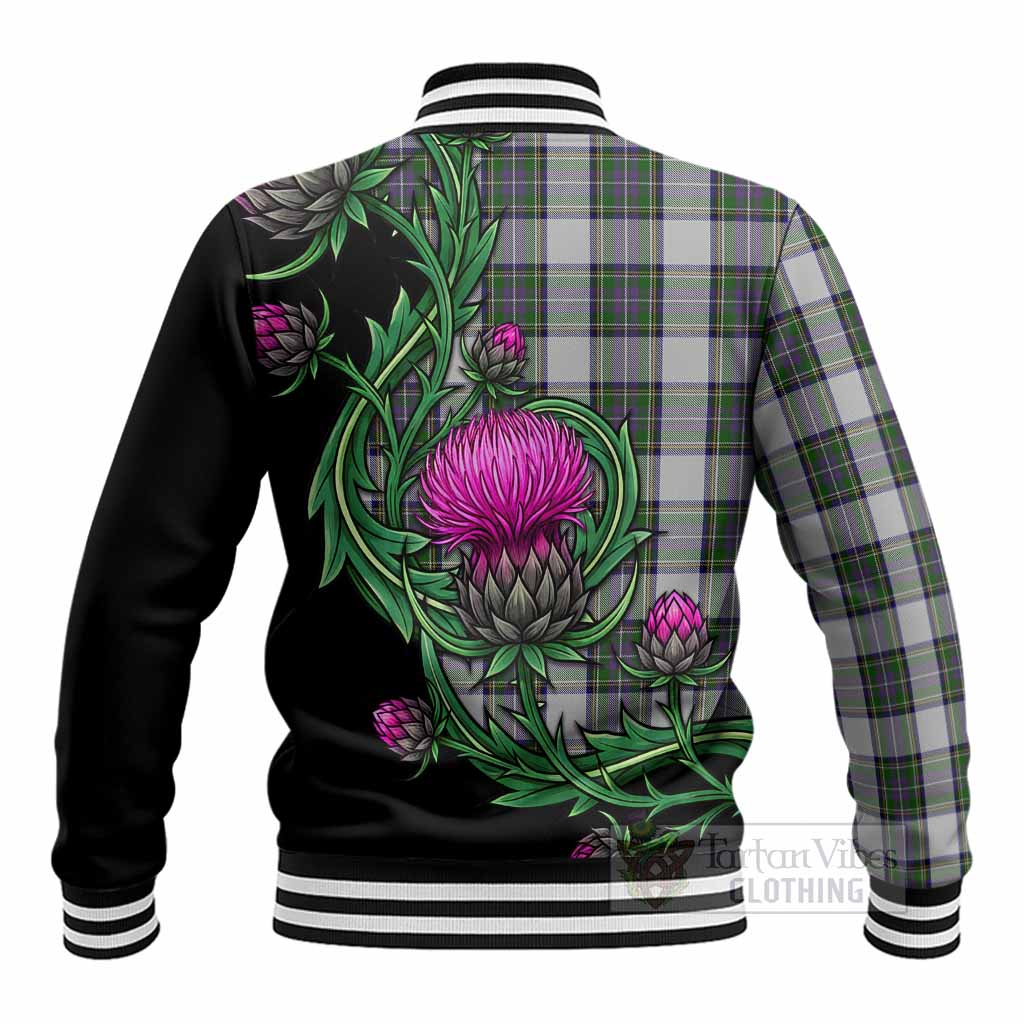 Pritchard Tartan Baseball Jacket Resilient Scottish Thistle - Tartan Vibes Clothing