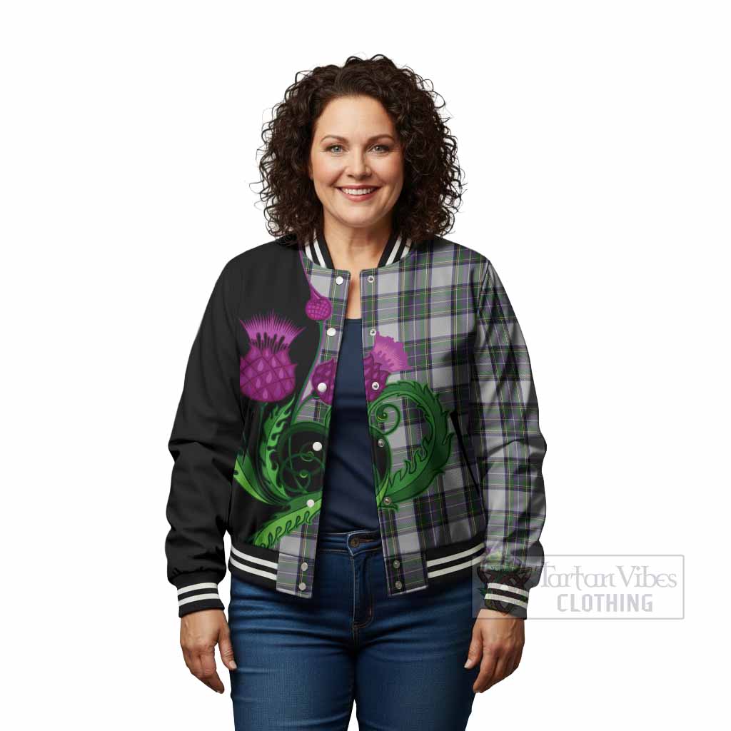 Pritchard Tartan Baseball Jacket Traditional Scottish Thistle