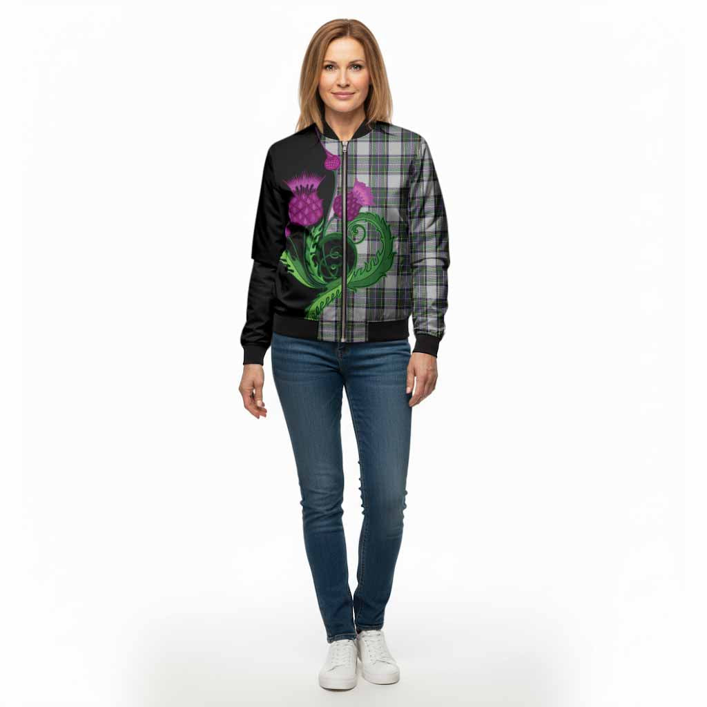Pritchard Tartan Bomber Jacket Traditional Scottish Thistle