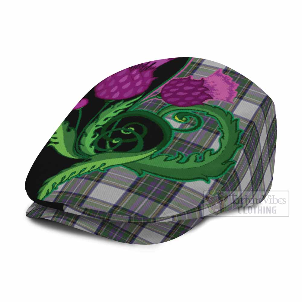 Pritchard Tartan Flat Cap, Jeff Cap Traditional Scottish Thistle