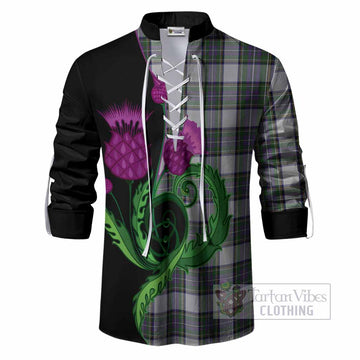 Pritchard Tartan Ghillie Shirt Traditional Scottish Thistle