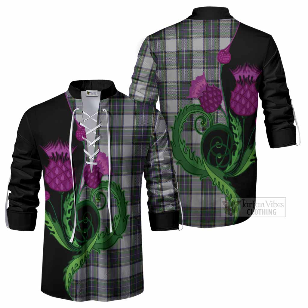 Pritchard Tartan Ghillie Shirt Traditional Scottish Thistle